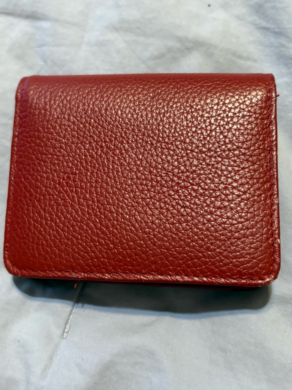 Buxton Red Pebbled Leather Phone Wallet Case